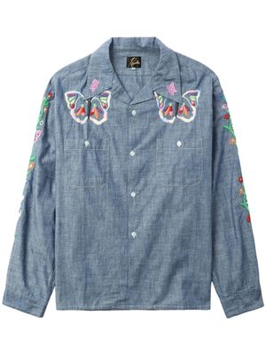 Needles embroidered western shirt - Blue