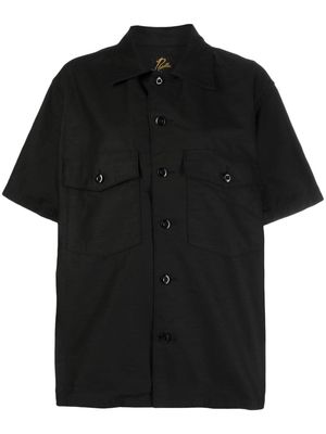 Needles flap-pockets cotton shirt - Black