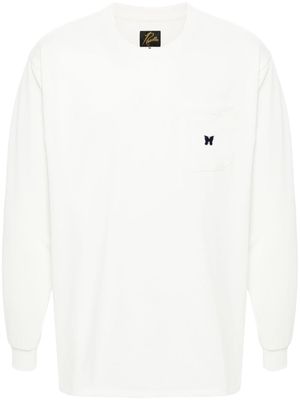 Needles logo-appliqué jersey sweatshirt - White