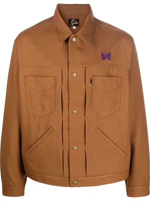 Needles logo-embroidered jacket - Brown