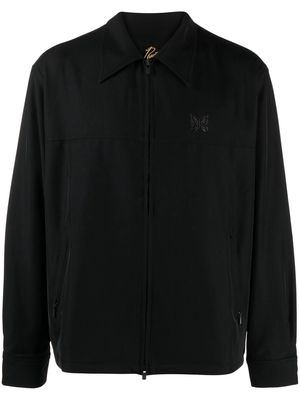 Needles logo-embroidered shirt jacket - Black