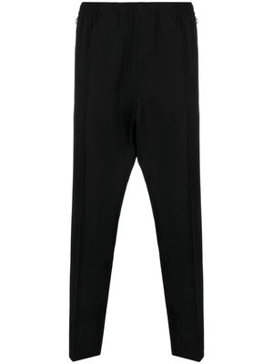 Needles logo-embroidered straight trousers - Black