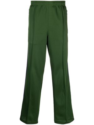 Needles logo-embroidered stripe-detail track pants - Green