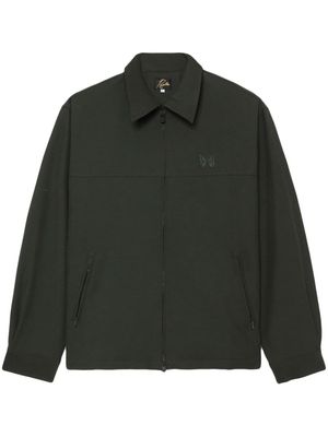 Needles logo-embroidered twill bomber jacket - Green