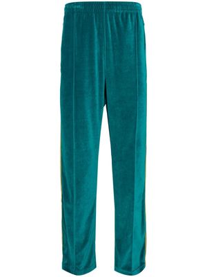 Needles logo-embroidered velour track pants - Green