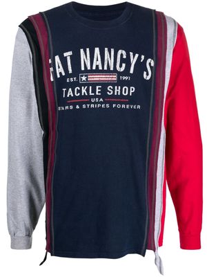 Needles logo-print patchwork sweatshirt - Grey