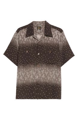 Needles One-Up Short Sleeve Button-Up Camp Shirt in A-Brown