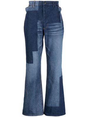 Needles patchwork wide-leg jeans - Blue