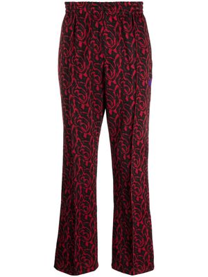 Needles pintuck bold-checked trousers - Red