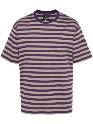 Needles striped cotton T-shirt - Grey