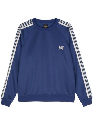 Needles Track logo-embroidered sweatshirt - Blue