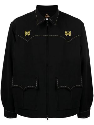 Needles western butterfly-embroidered jacket - Black