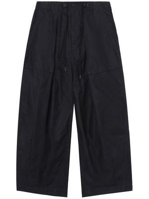 Needles wide-leg cropped cotton trousers - Black