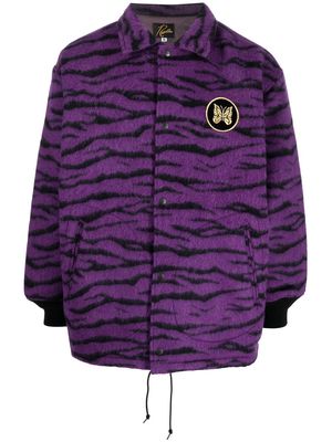 Needles zebra-print cardigan - Purple