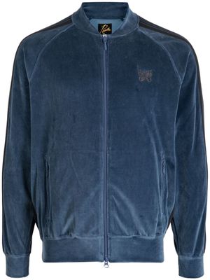 Needles zip-up velour track jacket - Blue