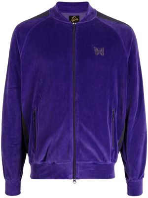 Needles zip-up velour track jacket - Purple