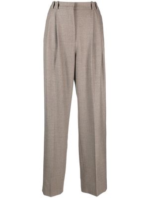 Nehera box-pleat wool straight trousers - Grey