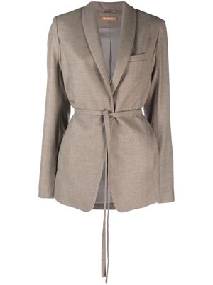 Nehera shawl-collar belted blazer - Grey