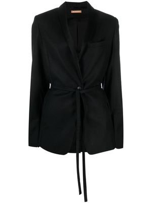 Nehera shawl-collar belted wool blazer - Black