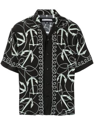 Neighborhood Anchor-print Hawaiian shirt - Black