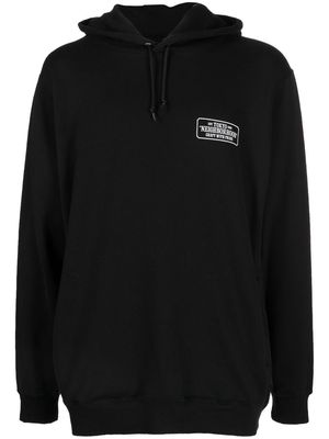 Neighborhood chest logo-patch detail hoodie - Black