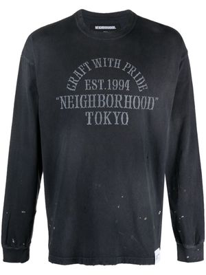 Neighborhood Damage distressed sweatshirt - Black