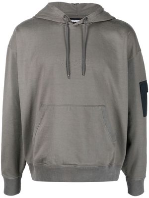 Neighborhood embroidered-logo hoodie - Grey
