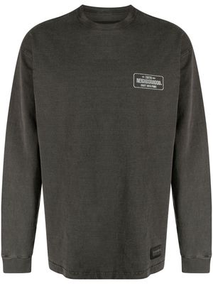 Neighborhood graphic-print cotton sweatshirt - Black