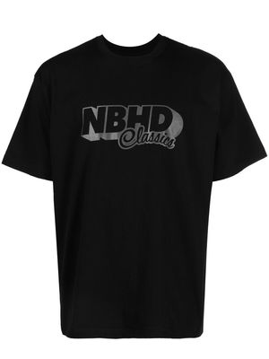 Neighborhood logo-print cotton T-shirt - Black