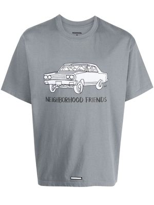 Neighborhood logo-print cotton T-shirt - Grey