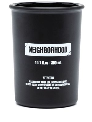 Neighborhood logo-print cup - Black