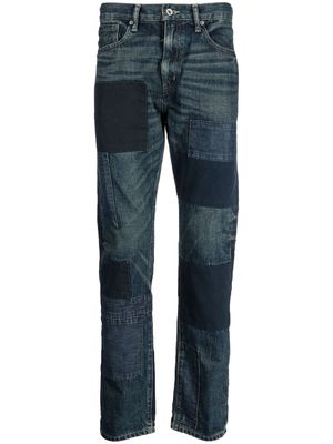 Neighborhood patch-detail washed-denim jeans - Blue