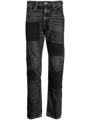Neighborhood patch-detail washed-denim jeans - Grey