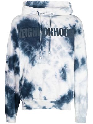 Neighborhood tie-dye pattern hoodie - Blue