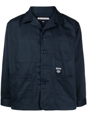 Neighborhood x Dickies logo-embroidered utility shirt jacket - Blue