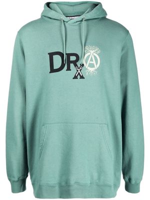 Neighborhood x DRXSRL logo-print detail hoodie - Green