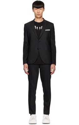 Neil Barrett Black Polyester Suit