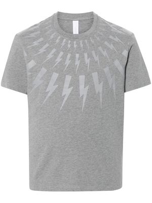 Neil Barrett bolt-print cotton T-shirt - Grey