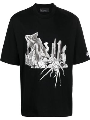 Neil Barrett cactus-print cotton T-shirt - Black