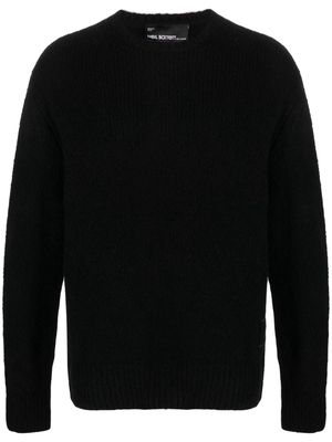 Neil Barrett chunky-knit logo-embroidered jumper - Black