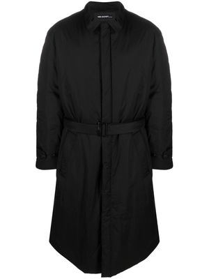 Neil Barrett classic-collar trench midi coat - Black