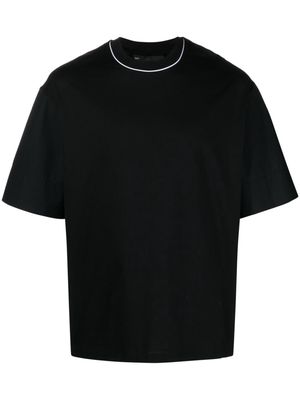 Neil Barrett contrasting-trim cotton T-shirt - Black