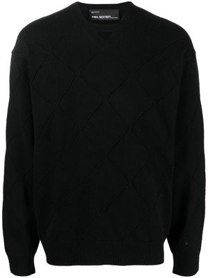 NEIL BARRETT diamond-pattern jumper - Black