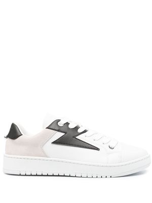 Neil Barrett Duran panelled leather sneakers - Neutrals