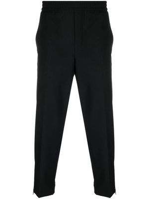 Neil Barrett elasticated-waistband tapered trousers - Black