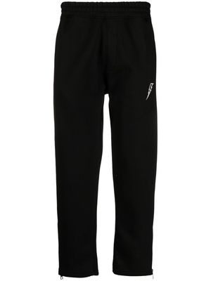 Neil Barrett embroidered-logo jogging trousers - Black