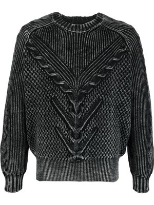Neil Barrett faded virgin wool jumper - Black