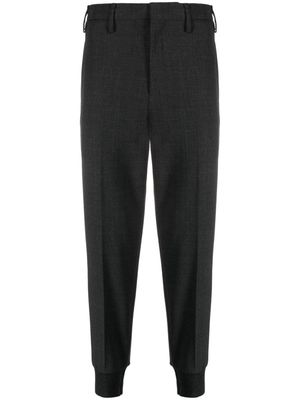 Neil Barrett high-waist elastic-ankle trousers - Grey