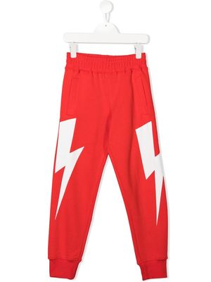 Neil Barrett Kids graphic-print track pants - Red