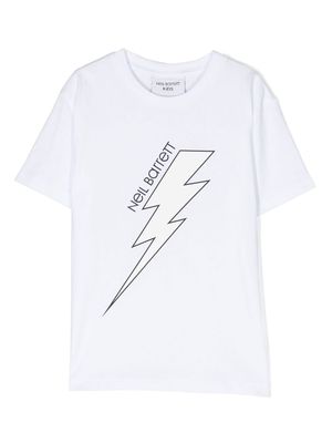 Neil Barrett Kids logo-print detail T-shirt - White